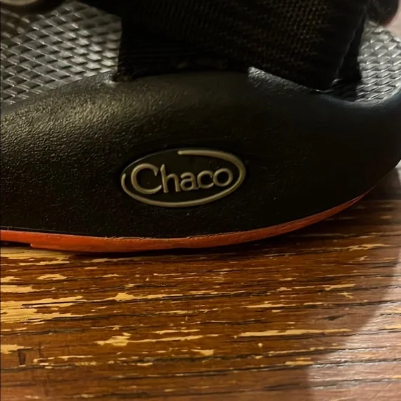 Orange and Black Outdoor Sandals with Adjustable Straps - Picture 2 of 6